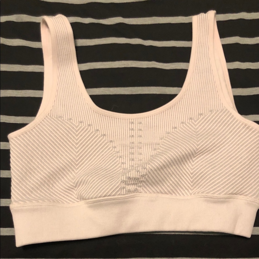 Fabletics light pink/blush sports bra